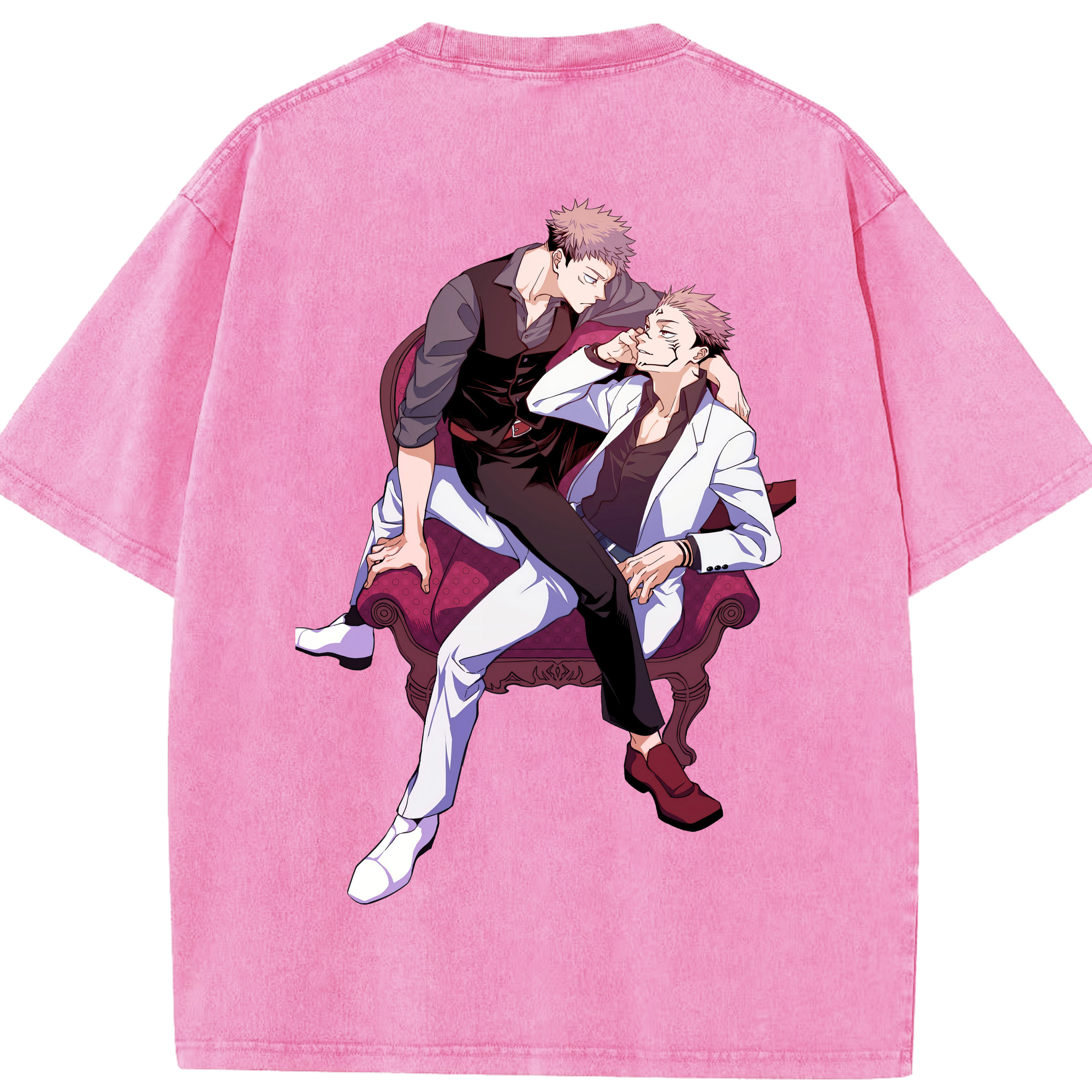 （画像用） 呪術廻戦 Jujutsu Kaisen 綿100% ヴィンテージ風 半袖Tシャツ（背面プリント）